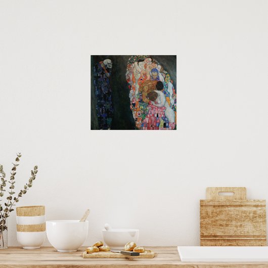 Klimt - Dood en leven Poster (Keuken)