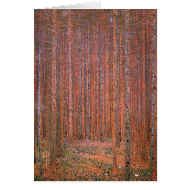 Klimt - Fir Forest I, schilderij van Gustav Klimt (Voorkant)