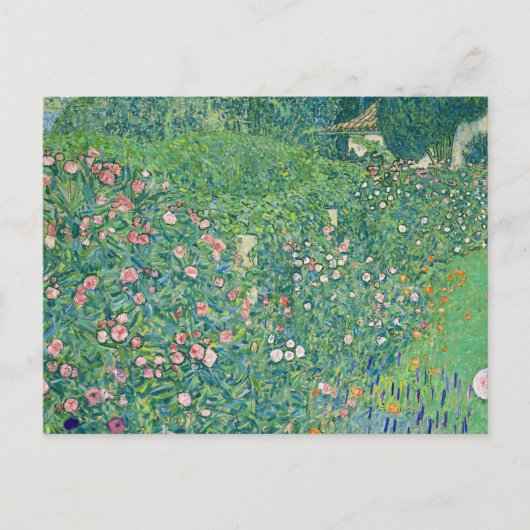 Klimt Floral Italiaans landschap Art Nouveau Briefkaart (Voorkant)