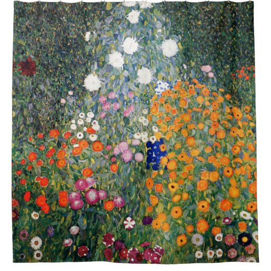 Klimt Flower Garden Showgordijn Douchegordijn (Voorkant)