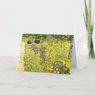 Klimt - Fruit Garden met Rozen, fijne kunst, Kaart