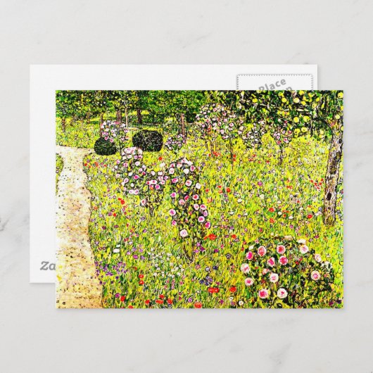 Klimt - Fruitentuin met rozen, Gustav Klimt kunst Briefkaart (Voorkant / Achterkant)