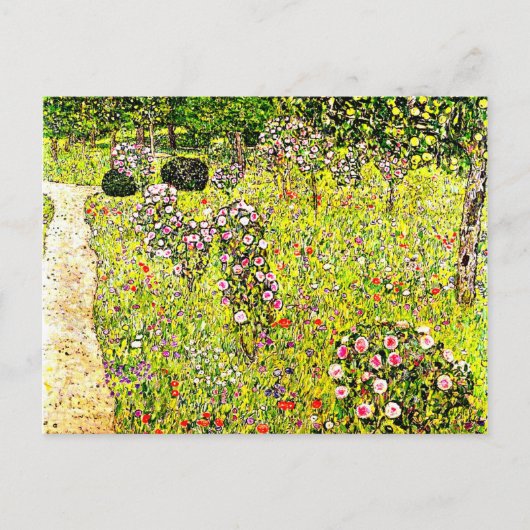 Klimt - Fruitentuin met rozen, Gustav Klimt kunst Briefkaart (Voorkant)