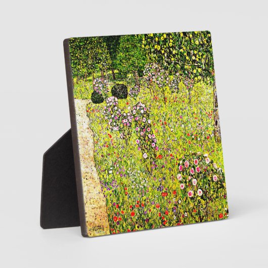 Klimt - Fruitentuin met rozen, Gustav Klimt kunst, Fotoplaat (Voorkant)