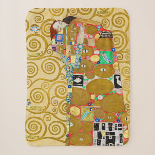 Klimt Fulfillment Mozaïek: Vintage Stoclet Fries Sherpa Deken
