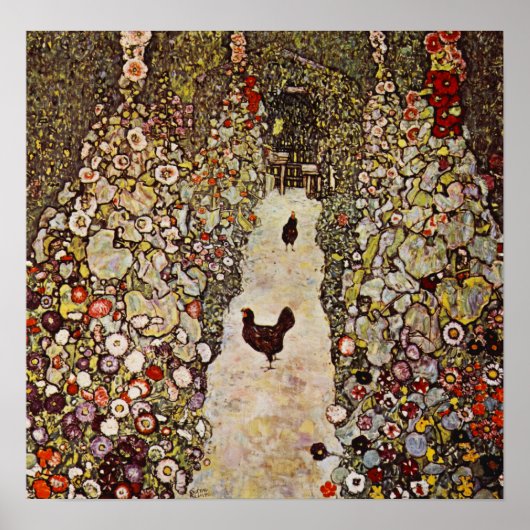 Klimt Garden met Poster voor roosters (Voorkant)