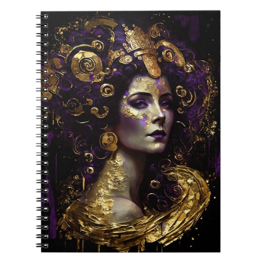 Klimt Geïnspireerd Notitieboek van koningin godin (Voorkant)