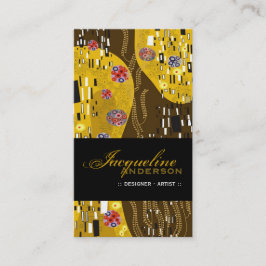 Klimt geïnspireerd patroonpatroon art Nieuw - Chic Visitekaartje
