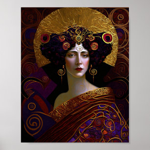 Klimt Geïnspireerd Poster van koningin godin