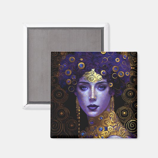 Klimt Geïnspireerd Queen Goddess Magnet (Voorkant / Achterkant)