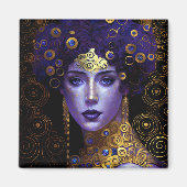 Klimt Geïnspireerd Queen Goddess Magnet (Voorkant)