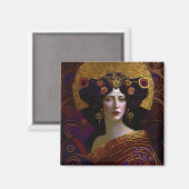 Klimt Geïnspireerd Queen Goddess Magnet (Voorkant / Achterkant)