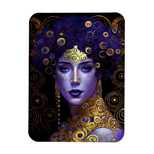 Klimt Geïnspireerd Queen Goddess Magnet Magneet (Verticaal)