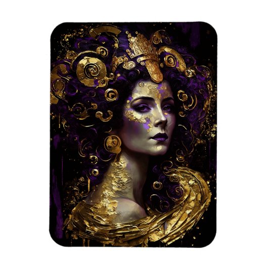 Klimt Geïnspireerd Queen Goddess Magnet Magneet (Verticaal)