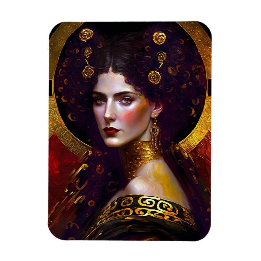 Klimt Geïnspireerd Queen Goddess Magnet Magneet (Verticaal)