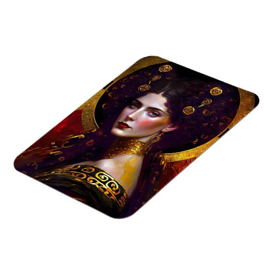 Klimt Geïnspireerd Queen Goddess Magnet Magneet (Linkerzijde)