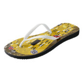Klimt geïnspireerde Art Nouveau Gold Pattern Teenslippers (Schuin)