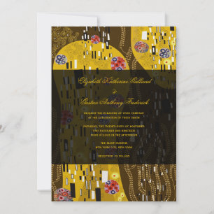 Klimt geïnspireerde Art Nouveau Grafisch De Kiss W Kaart