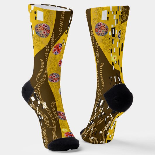 Klimt geïnspireerde artistieke gouden kunst - NIEU Sokken (Gebogen)