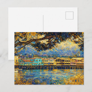 Klimt-geïnspireerde Gouden Monterey Haven Dromen Briefkaart