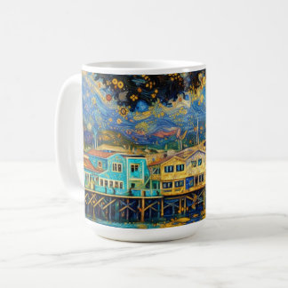 Klimt-geïnspireerde Gouden Monterey Haven Dromen Koffiemok