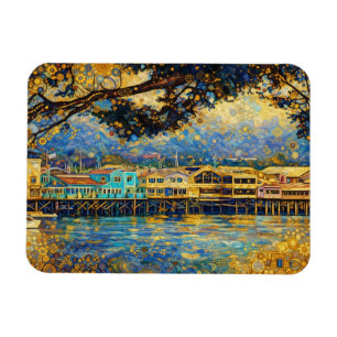 Klimt-geïnspireerde Gouden Monterey Haven Dromen Magneet
