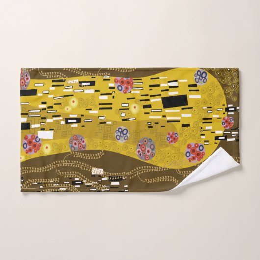 Klimt geïnspireerde gouden patroonkunst staat voor bad handdoek (Handdoek)