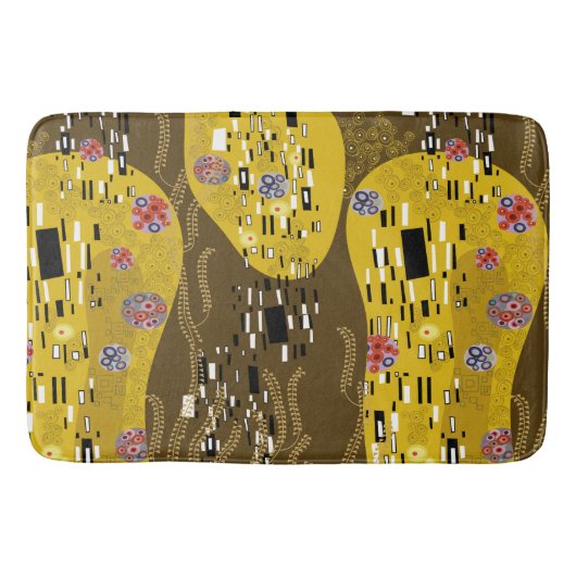 Klimt geïnspireerde gouden patroonkunst staat voor badmat (Voorkant)