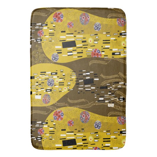 Klimt geïnspireerde gouden patroonkunst staat voor badmat (Voorkant Verticaal)