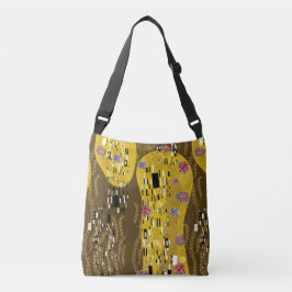 Klimt geïnspireerde gouden patroonkunst staat voor crossbody tas