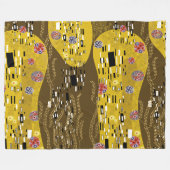 Klimt geïnspireerde gouden patroonkunst staat voor fleece deken (Voorkant (Horizontaal))