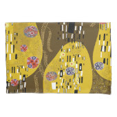 Klimt geïnspireerde gouden patroonkunst staat voor kussensloop (Voorkant-Links)