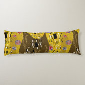 Klimt geïnspireerde gouden patroonkunst staat voor lichaamskussen (Achterkant)