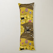 Klimt geïnspireerde gouden patroonkunst staat voor lichaamskussen (Achterkant (Verticaal))