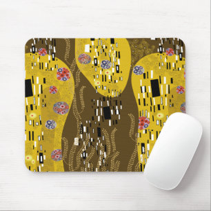 Klimt geïnspireerde gouden patroonkunst staat voor muismat