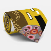 Klimt geïnspireerde gouden patroonkunst staat voor stropdas (Opgerold)