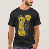 Klimt geïnspireerde gouden patroonkunst staat voor t-shirt (Voorkant)