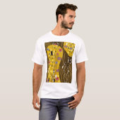 Klimt geïnspireerde gouden patroonkunst staat voor t-shirt (Voorkant volledig)