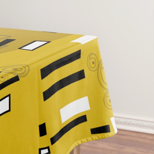 Klimt geïnspireerde gouden patroonkunst staat voor tafelkleed (Voorbeeld)