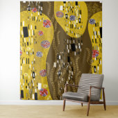 Klimt geïnspireerde gouden patroonkunst staat voor wandkleed (In situ)