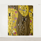 Klimt geïnspireerde gouden patroonkunst staat voor wandkleed (Voorkant)