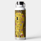 Klimt geïnspireerde gouden patroonkunst staat voor waterfles (Achterkant)