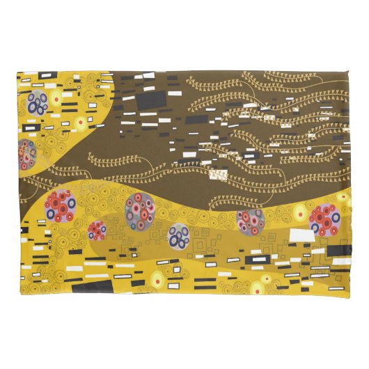 Klimt geïnspireerde goudkunst staat voor de kus-ku kussensloop (Voorkant)