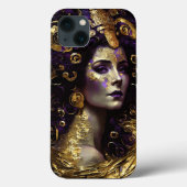Klimt Geïnspireerde iPhone Queen Goddess Hoesje-Ma Case-Mate iPhone Case (Achterkant)
