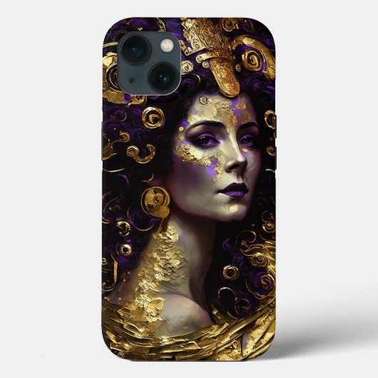 Klimt Geïnspireerde iPhone Queen Goddess Hoesje-Ma Case-Mate iPhone Case (Achterkant)