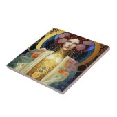 Klimt Geïnspireerde koningin Goddess Fantasy Art Tegeltje (Zijkant)