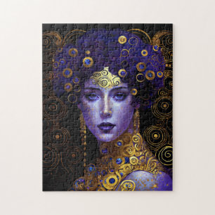 Klimt Geïnspireerde koningin Goddess Jigzaag Puzzl Legpuzzel