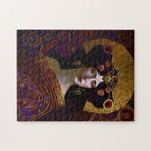Klimt Geïnspireerde koningin Goddess Jigzaag Puzzl Legpuzzel (Horizontaal)