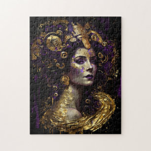 Klimt Geïnspireerde koningin Goddess Jigzaag Puzzl Legpuzzel