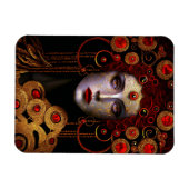 Klimt Geïnspireerde koningin Goddess Magneet (Horizontaal)